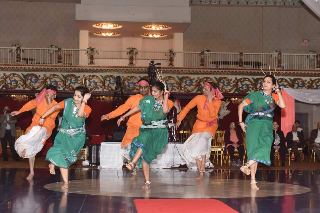 Panthi folk dancers of Chhattisgarh performing in traditional attire